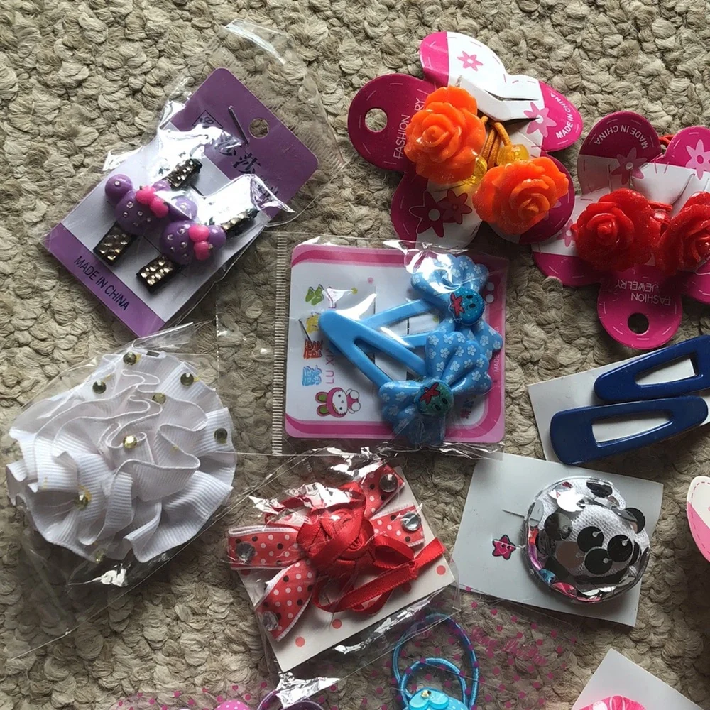 New children’s hair ties & hair clips accessories bundle